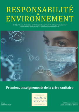 Responsabilité & Environnement -- N° 108 - Octobre 2022 - Premiers enseignements de la crise sanitaire